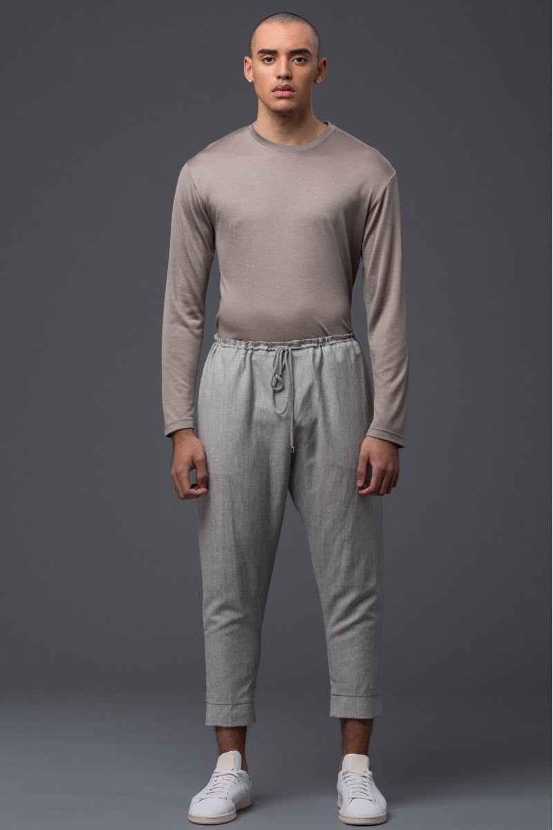 Deveaux New York Grey Wool Leisure Pant
