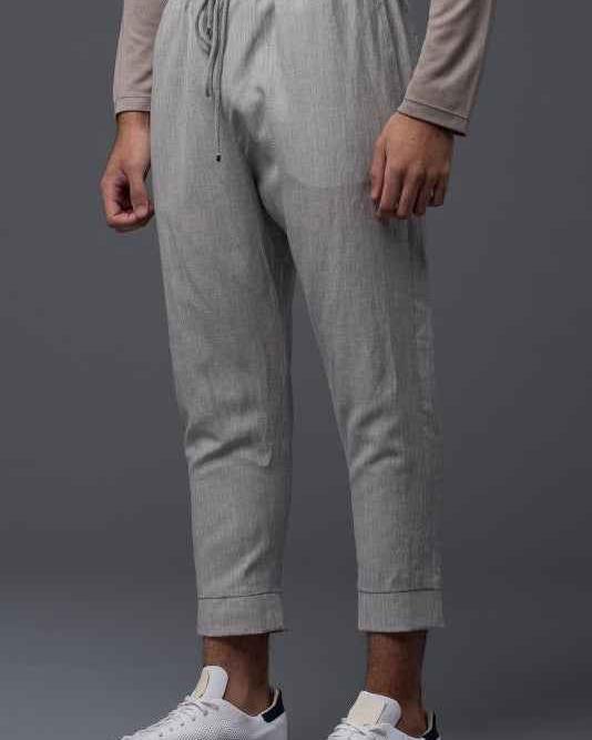 Deveaux New York Grey Wool Leisure Pant