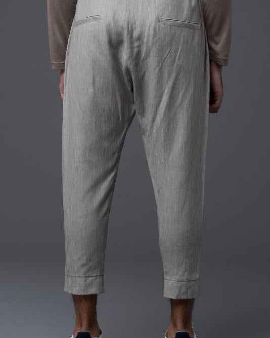 Deveaux New York Grey Wool Leisure Pant