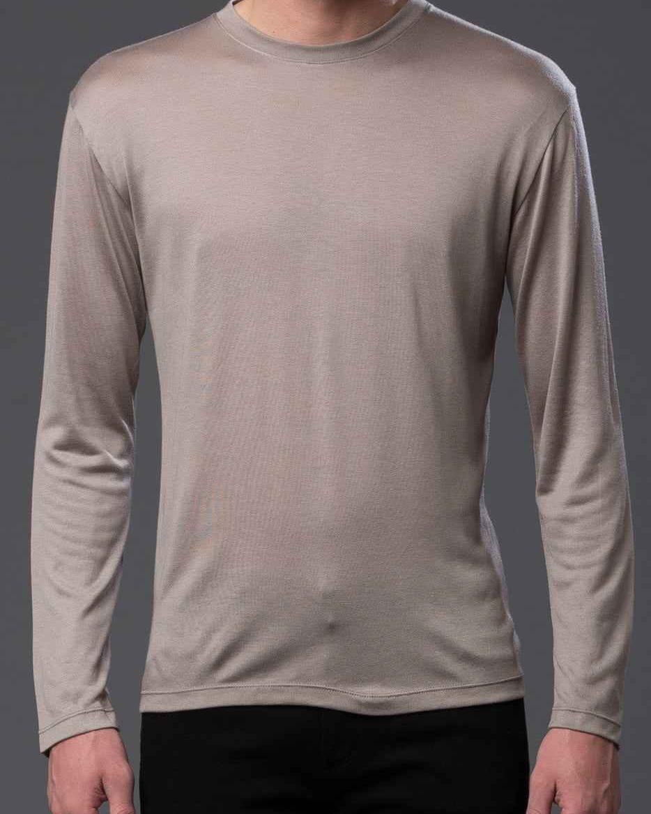 Deveaux New York Stone Long Sleeve Crew Neck Tee