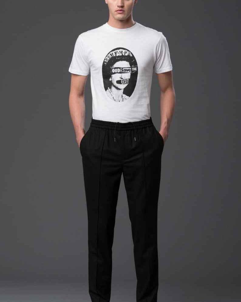 Deveaux New York Elasticated Pintuck Trouser