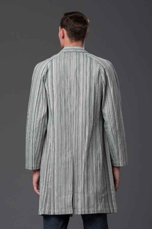 Railroad Stipe Denim Chore Coat