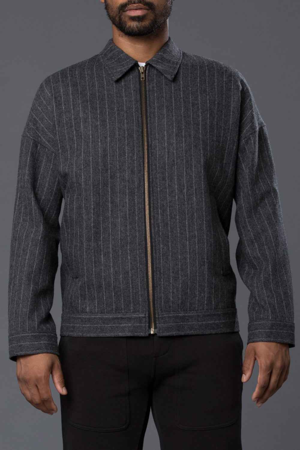 Robert Geller Striped Light Tweed Jacket