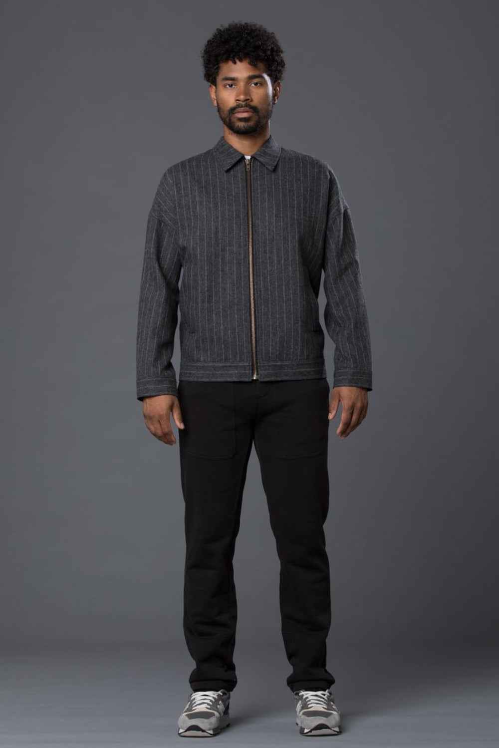 Robert Geller Striped Light Tweed Jacket