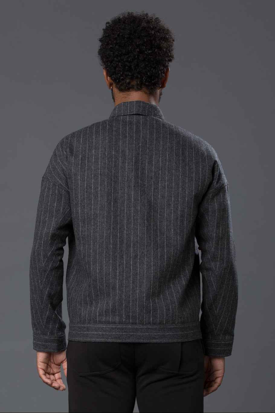 Robert Geller Striped Light Tweed Jacket
