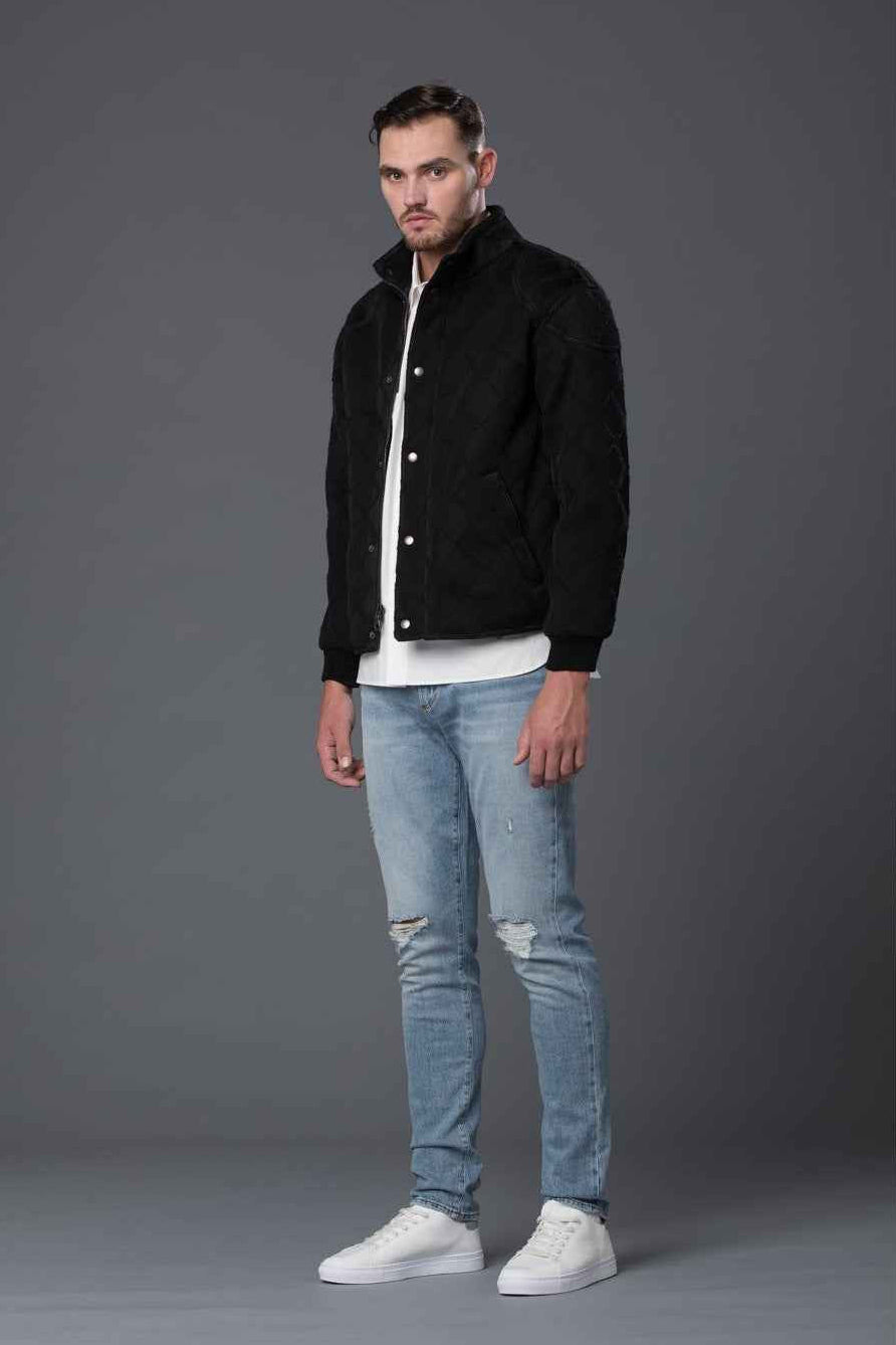 Black Moto Bomber Jacket