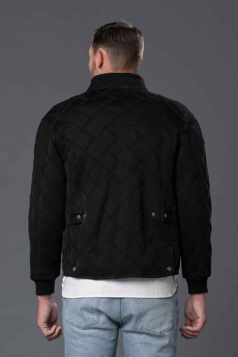 Black Moto Bomber Jacket