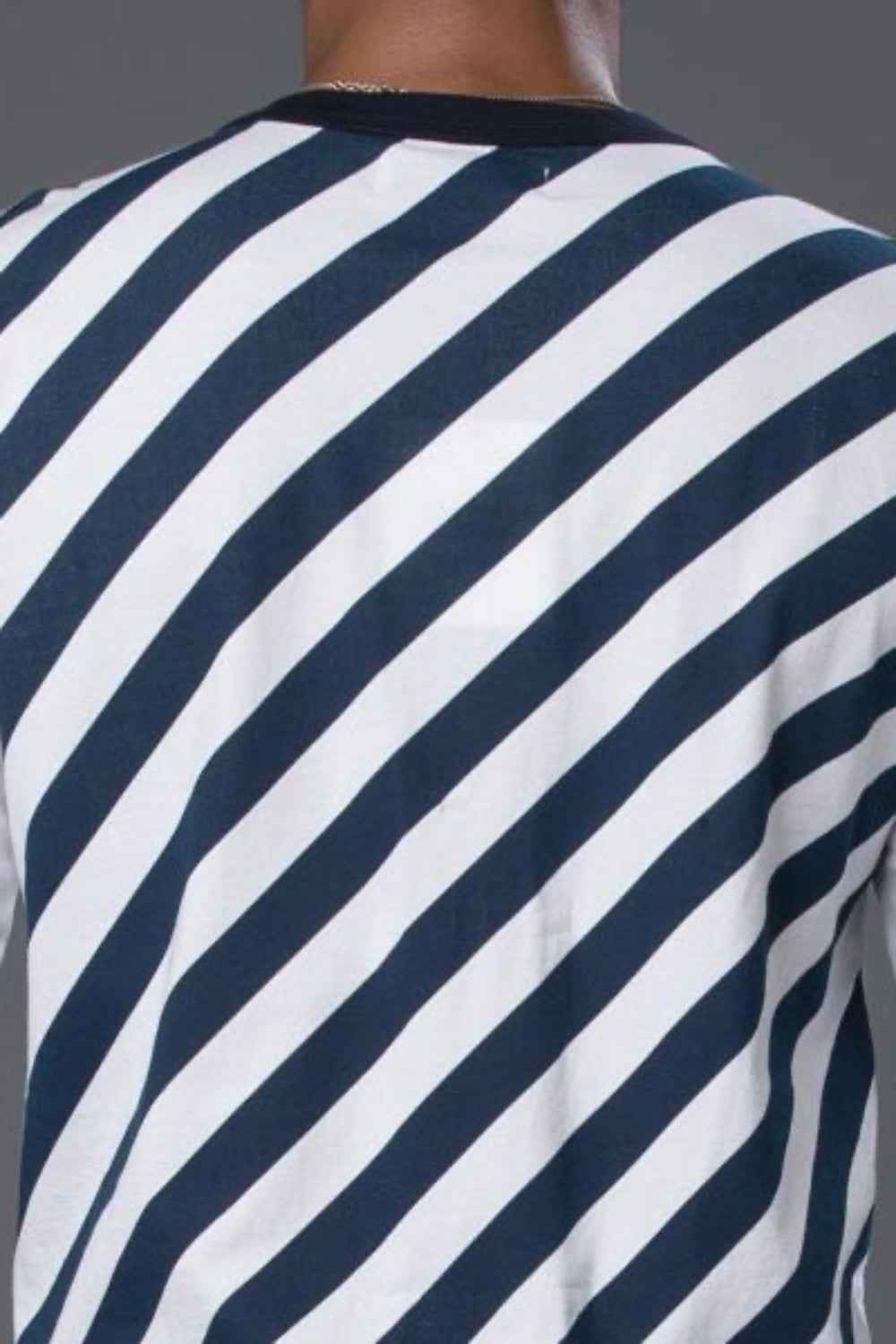 Freemans Sporting Club Navy Striped Long Sleeve Tee