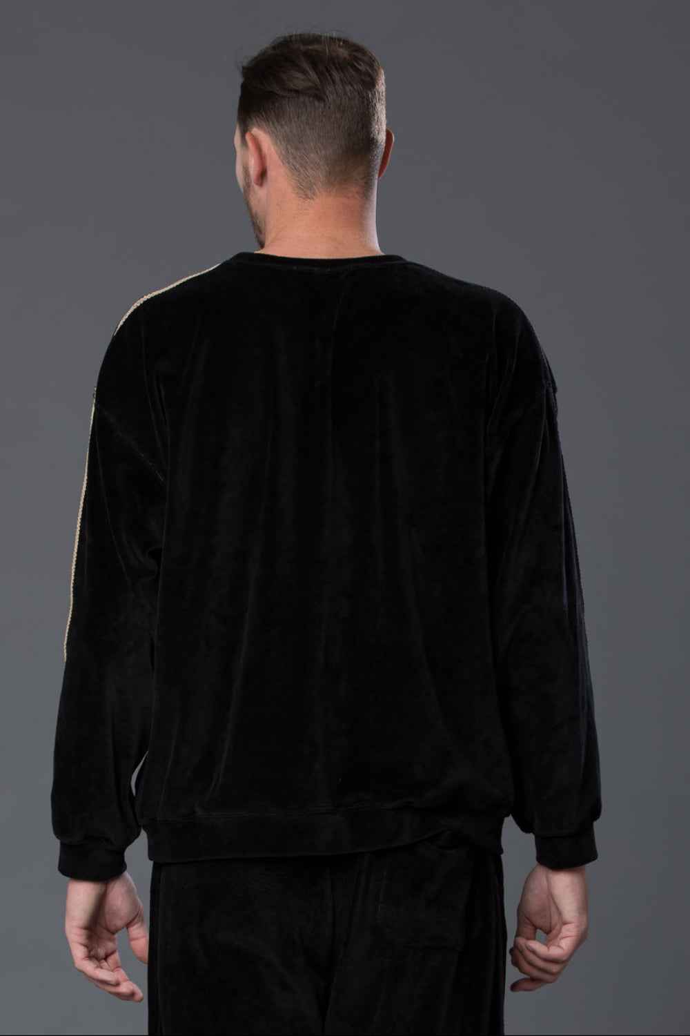 S.K Manor Hill Braided Velour Crewneck Sweatshirt