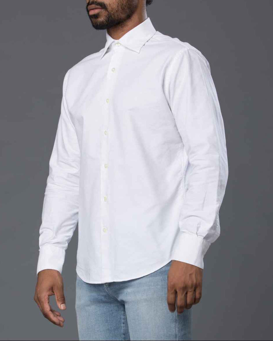 Freemans Sporting Club White Hopkins Oxford Shirt