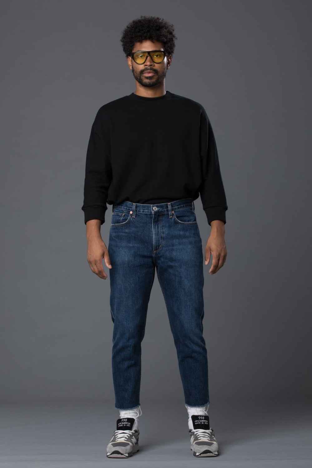 AGOLDE Cut Off Tapered Hero Jean in Desolate