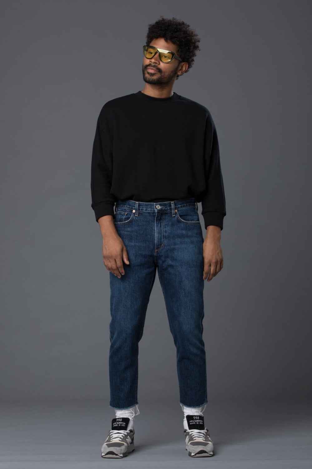 AGOLDE Cut Off Tapered Hero Jean in Desolate