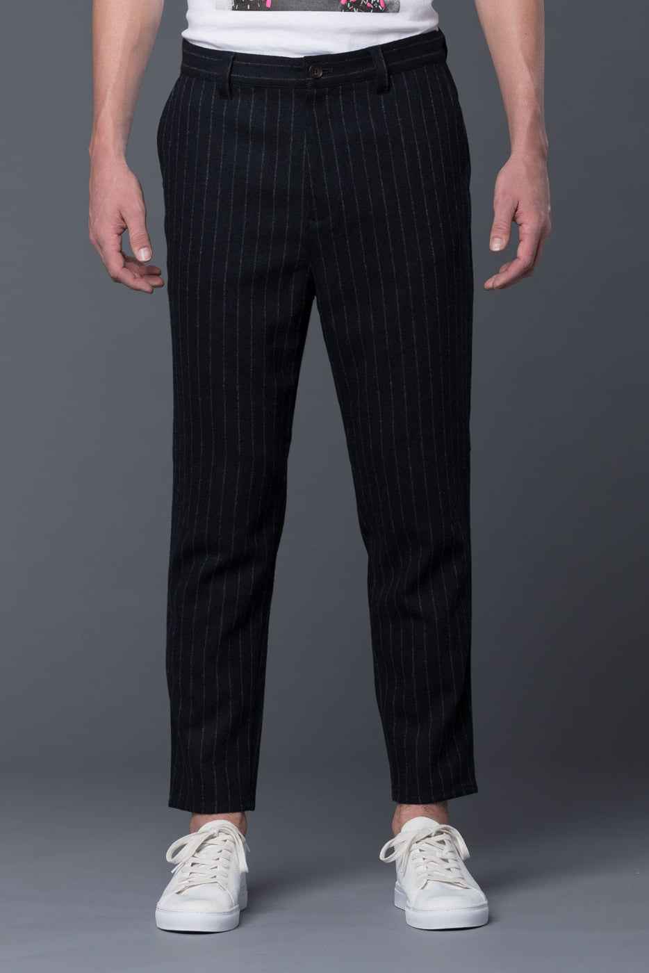 Robert Geller Striped Tweed Trousers
