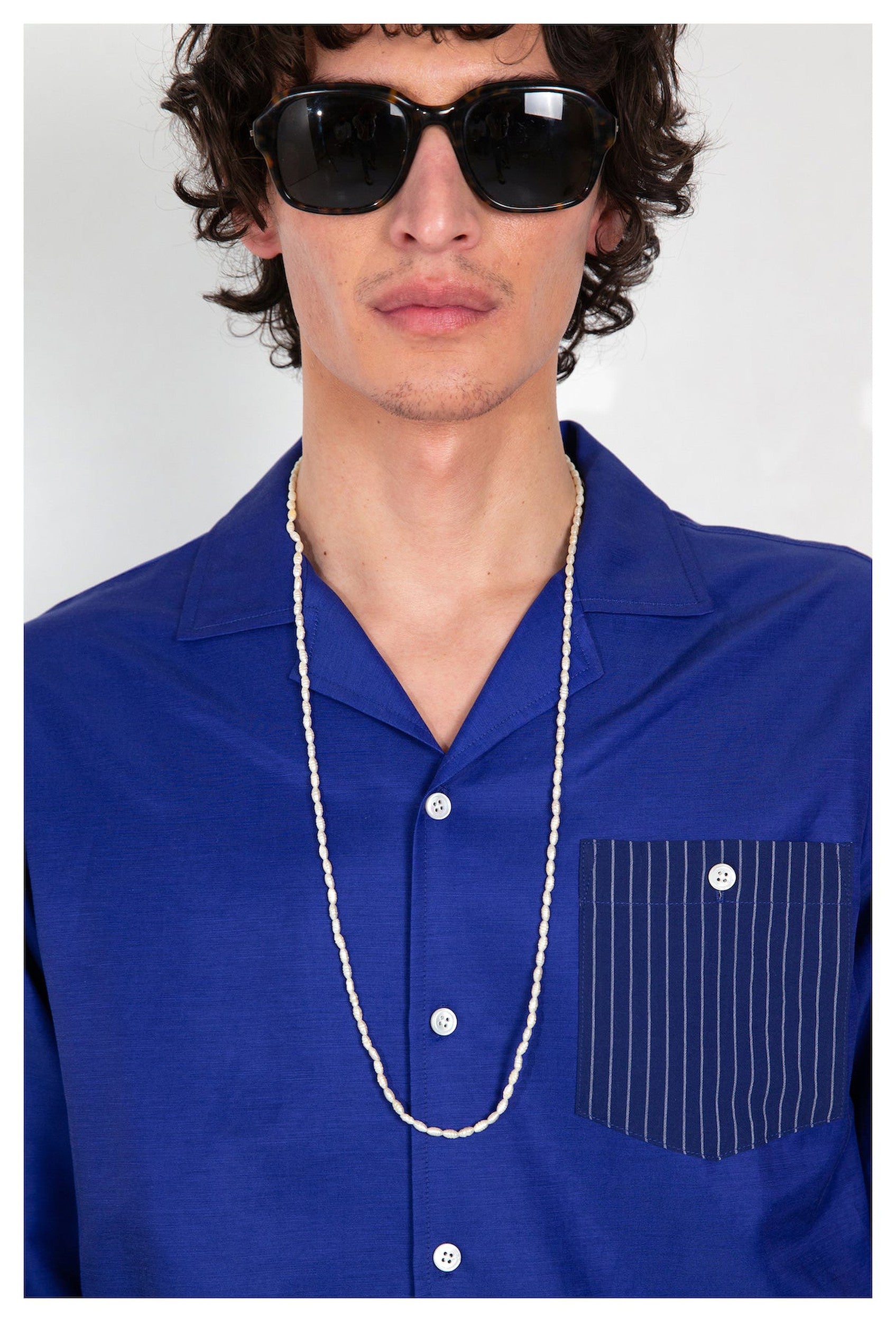 contrast pocket mens shirt