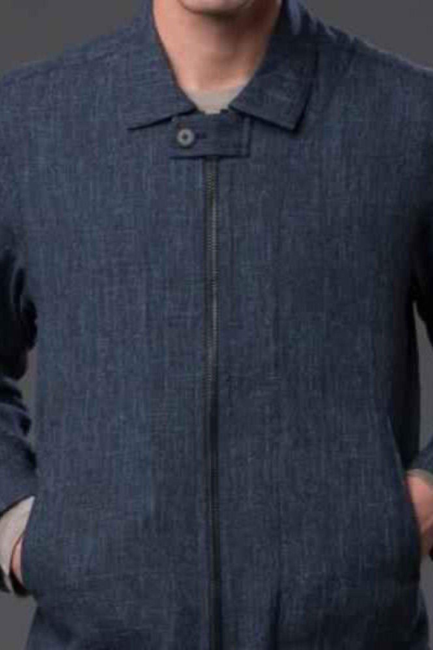 Navy Melange Philip Jacket