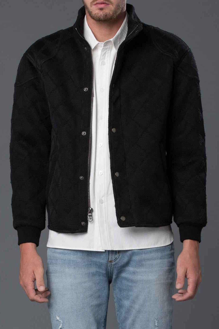 Black Moto Bomber Jacket