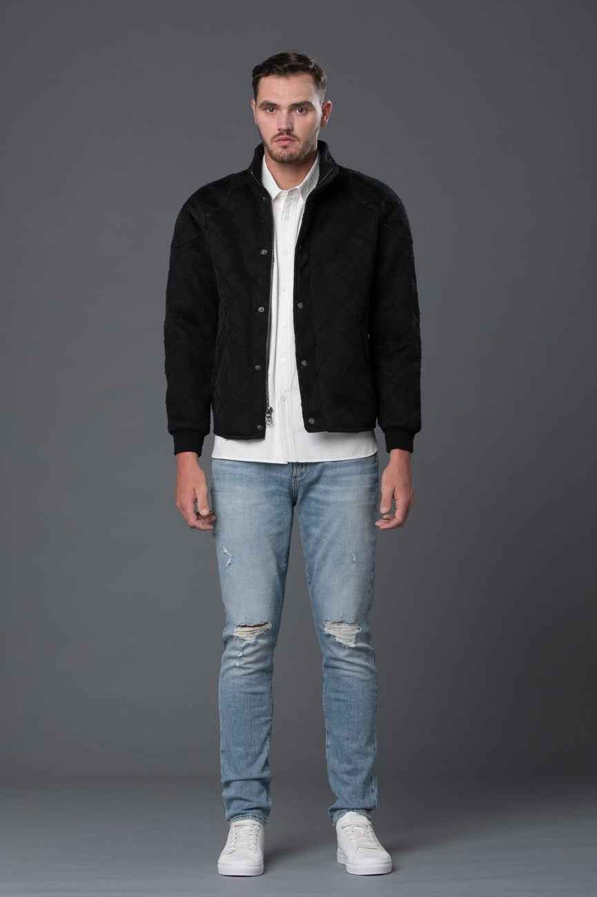 Black Moto Bomber Jacket