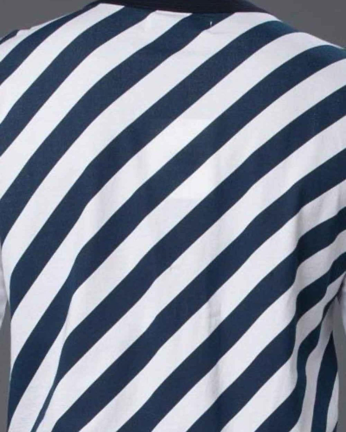 Freemans Sporting Club Navy Striped Long Sleeve Tee