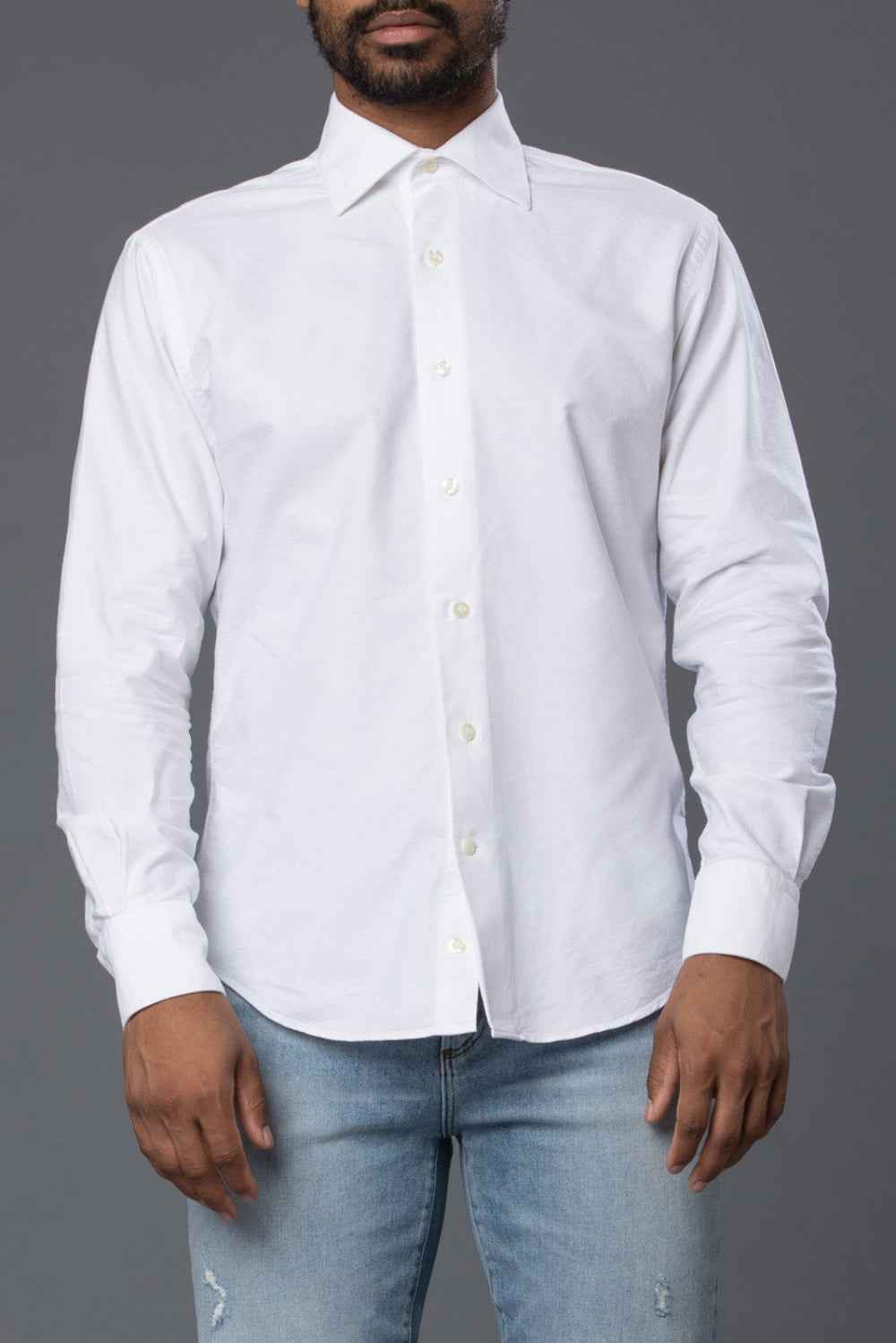 Freemans Sporting Club White Hopkins Oxford Shirt
