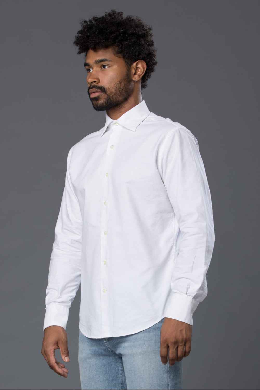 Freemans Sporting Club White Hopkins Oxford Shirt