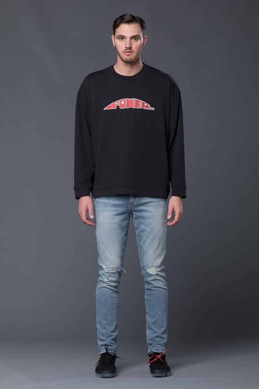 Willy Chavarria "POWER" Long Sleeve Macho Buffalo Tee Shirt