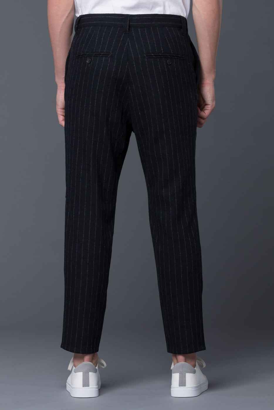 Robert Geller Striped Tweed Trousers