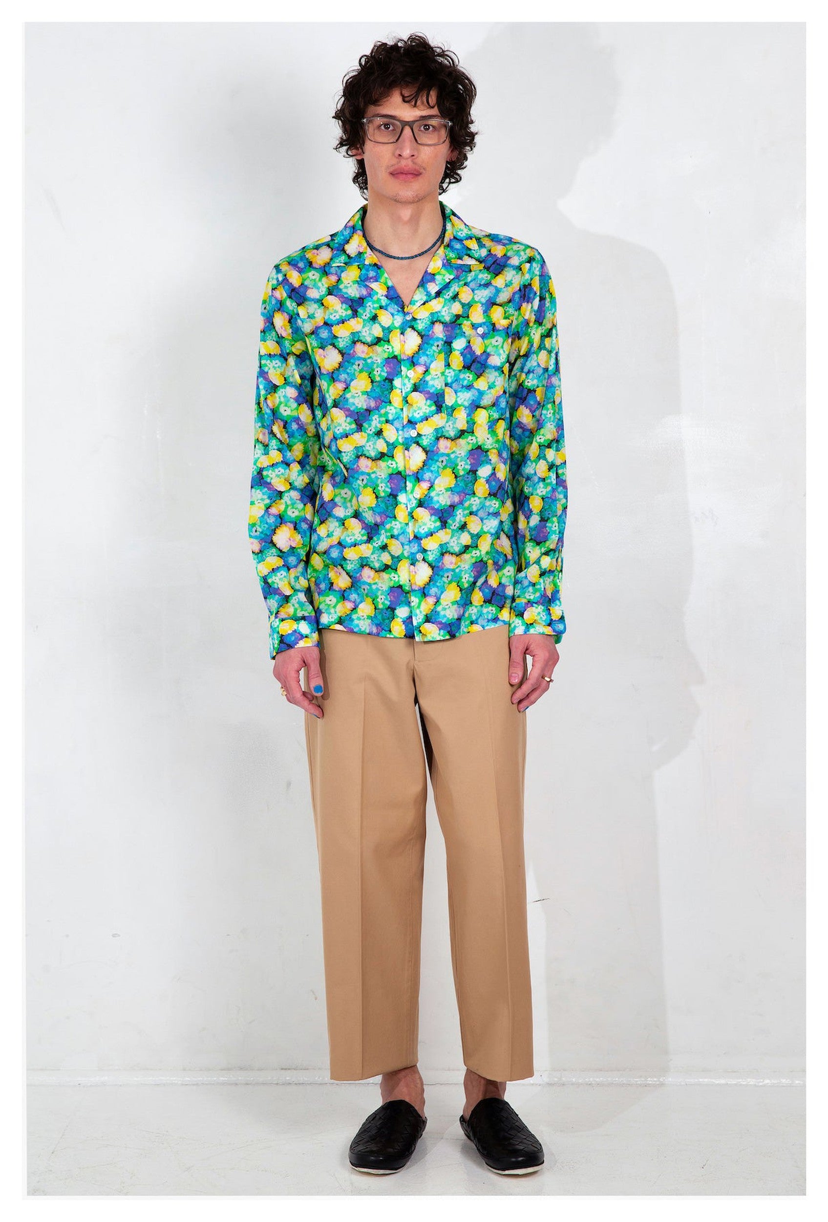 floral camp collar shirt