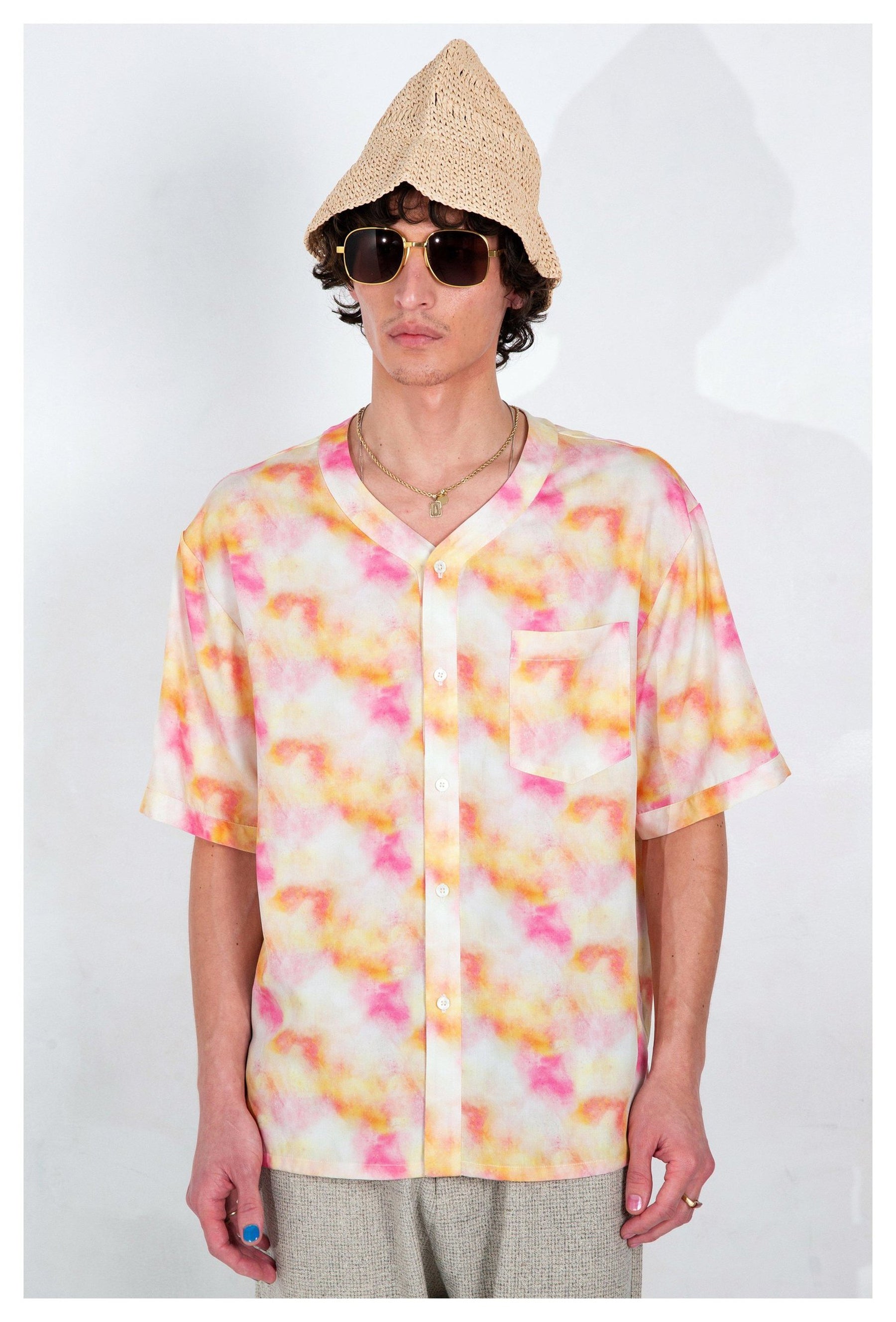 pop print baseball shirt