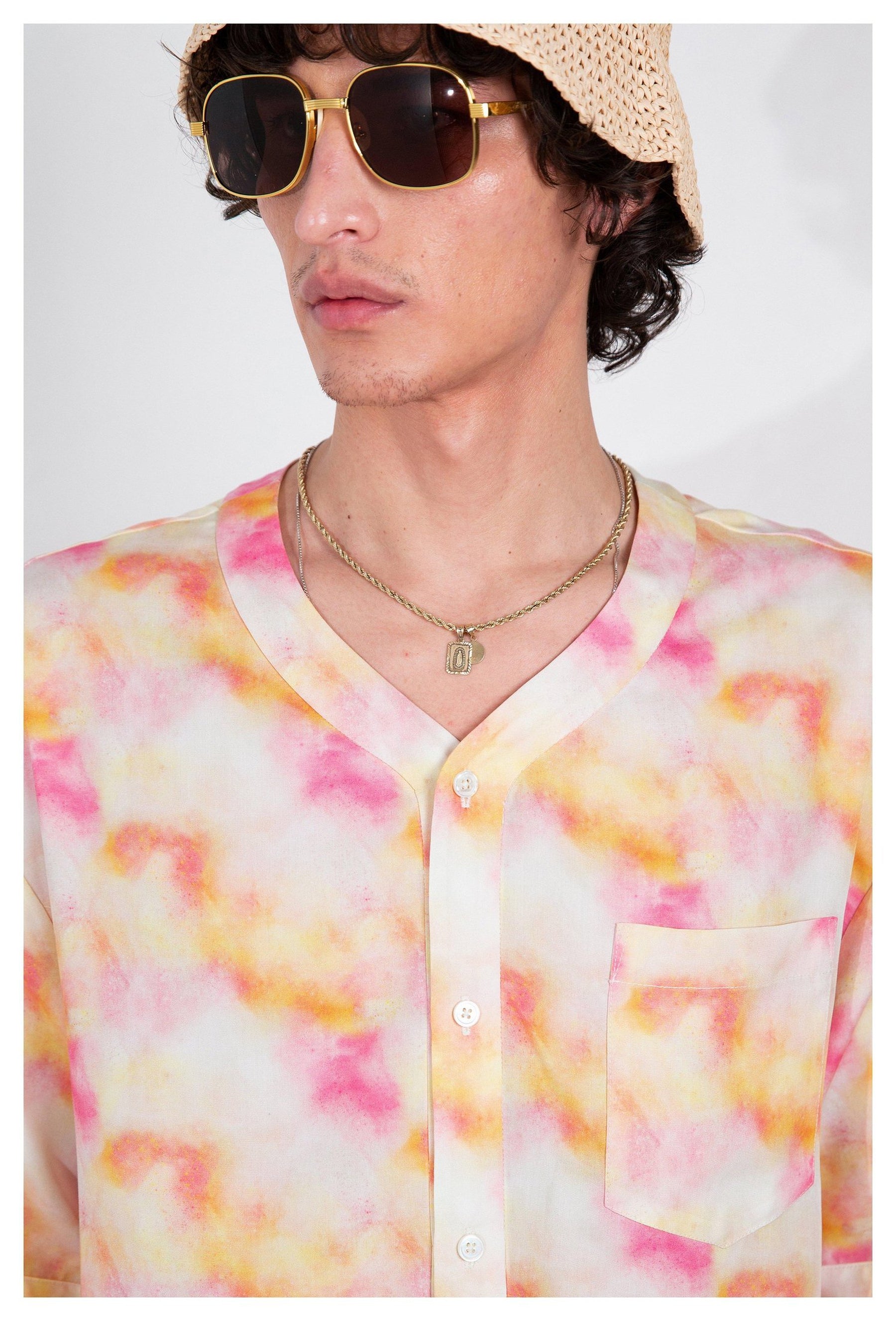 cloud print mens shirt